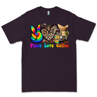Plum peace love  coffee Premium Tee - Zillion Design Studio