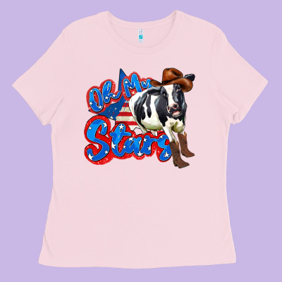 Oh My Stars Cow Ladies Tee Designed By Zillion Design Studio