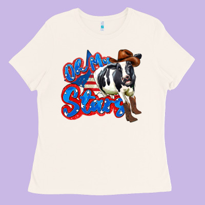 Oh My Stars Cow Ladies Tee Designed By Zillion Design Studio