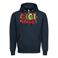 Navy gigi claus Zipper Hoodie - MaliasSmallBusiness