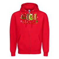 Red gigi claus Zipper Hoodie - MaliasSmallBusiness