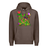 Coffee Louisiana map Mardi Gras Premium Hoodie - NancyCooperArtShop