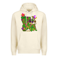 Sandshell Louisiana map Mardi Gras Premium Hoodie - NancyCooperArtShop