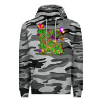 Slate Camo Louisiana map Mardi Gras Premium Hoodie - NancyCooperArtShop