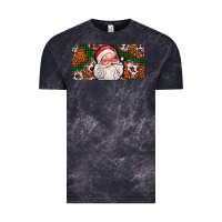 Cloud Black christmas with santa Vintage Tee - AdoDesignShop