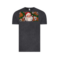 Vintage Black christmas with santa Vintage Tee - AdoDesignShop