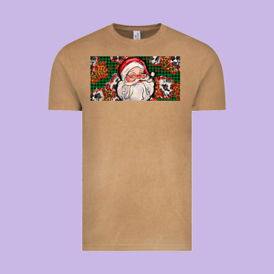 Christmas With Santa Vintage Tee Designed By Adodesignshop