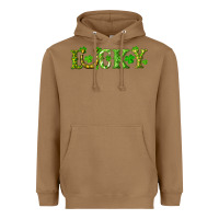 Toasted Coconut st. patrick's day lucky with clovers and horseshoe Heavyweight Hoodie - RanaPortraitStore