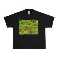 Black horseshoe shamrock leopard wood glitter background Urban Heavy Tee - Artiststas