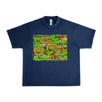 Navy horseshoe shamrock leopard wood glitter background Urban Heavy Tee - Artiststas