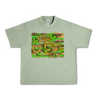 Oil Green horseshoe shamrock leopard wood glitter background Urban Heavy Tee - Artiststas