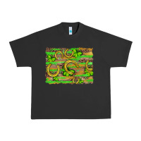 Pigment Black horseshoe shamrock leopard wood glitter background Urban Heavy Tee - Artiststas