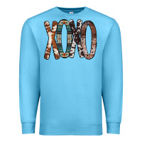 Ocean Blue Xoxo Leopard Heart Premium Sweatshirt - Bettercallsaul