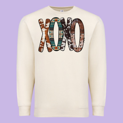 Xoxo Leopard Heart Premium Sweatshirt Designed By Bettercallsaul