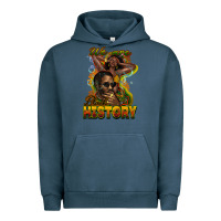 Pigment Midnight Navy We are Black History Urban Hoodie - HowdyJamesFarm