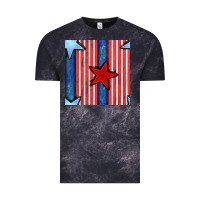 Cloud Black 4th of july stars and stripes seamless pattern Vintage Tee - BundleAndBundleShop