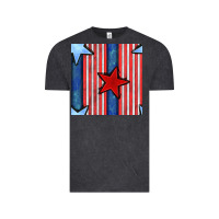 Vintage Black 4th of july stars and stripes seamless pattern Vintage Tee - BundleAndBundleShop