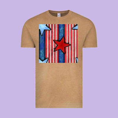 4th Of July Stars And Stripes Seamless Pattern Vintage Tee Designed By Bundleandbundleshop