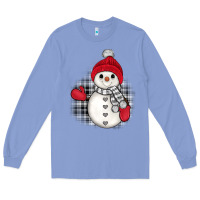 Colony Blue grey christmas snowman Long Sleeve Tee - JahusDesignShop