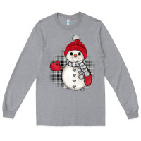 Heather Grey grey christmas snowman Long Sleeve Tee - JahusDesignShop