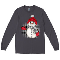 Smoke grey christmas snowman Long Sleeve Tee - JahusDesignShop
