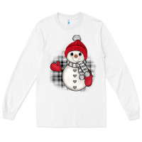 White grey christmas snowman Long Sleeve Tee - JahusDesignShop