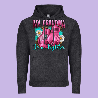 Breast Cancer My Grandma Is A Fighter Vintage Hoodie Designed By Artiststas