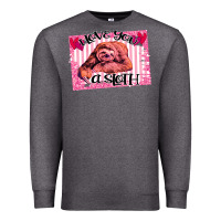 Charcoal Heather Valentine Sloth Premium Sweatshirt - Bettercallsaul