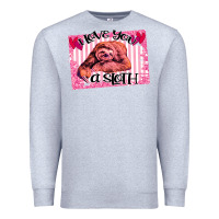 Heather Grey Valentine Sloth Premium Sweatshirt - Bettercallsaul