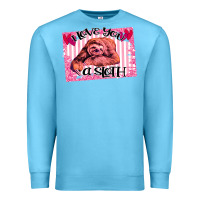 Ocean Blue Valentine Sloth Premium Sweatshirt - Bettercallsaul