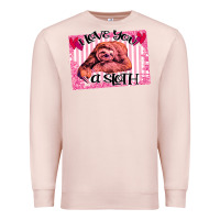 Pale Pink Valentine Sloth Premium Sweatshirt - Bettercallsaul