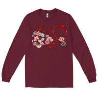 Burgundy valentine's day stethoscope Long Sleeve Tee - MaliasSmallBusiness