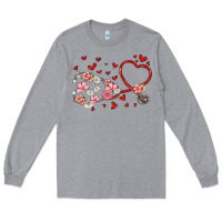 Heather Grey valentine's day stethoscope Long Sleeve Tee - MaliasSmallBusiness