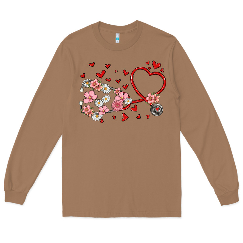 Valentine's Day Stethoscope Long Sleeve Tee by MaliasSmallBusiness | Teevron