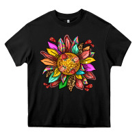 Black strawberry sunflower Heavy Core Tee - texasbilliewilder