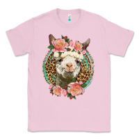 Bubblegum Pink western llama and roses Classic Tee - LillyAllenDesigns
