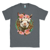 Charcoal Heather western llama and roses Classic Tee - LillyAllenDesigns