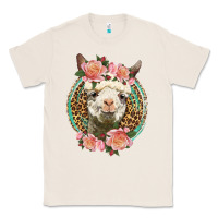 Natural western llama and roses Classic Tee - LillyAllenDesigns