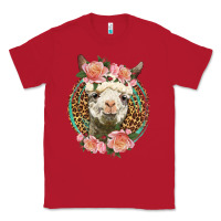 Red western llama and roses Classic Tee - LillyAllenDesigns