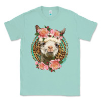 Seafoam western llama and roses Classic Tee - LillyAllenDesigns