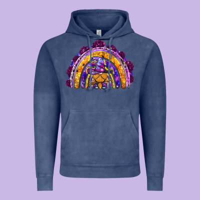 Witchy Gnome Rainbow Vintage Hoodie Designed By Bundleandbundleshop
