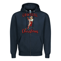 Navy cowgirl christmas Zipper Hoodie - MaliasSmallBusiness