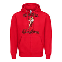 Red cowgirl christmas Zipper Hoodie - MaliasSmallBusiness