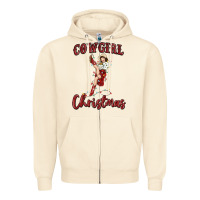 Sandshell cowgirl christmas Zipper Hoodie - MaliasSmallBusiness