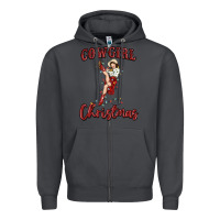 Smoke cowgirl christmas Zipper Hoodie - MaliasSmallBusiness