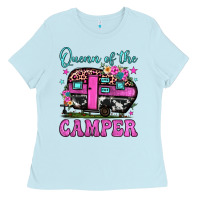 Baby Blue queen of the camper Ladies Tee - JahusDesignShop