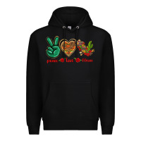 Black Peace Love Mexico Premium Hoodie - texasbilliewilder