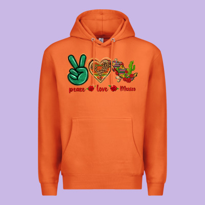 Peace Love Mexico Premium Hoodie Designed By Texasbilliewilder