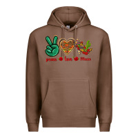 Chestnut Peace Love Mexico Premium Hoodie - texasbilliewilder