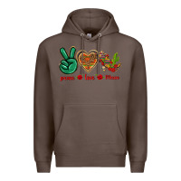 Coffee Peace Love Mexico Premium Hoodie - texasbilliewilder